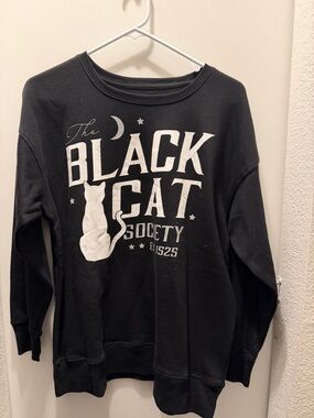 NWT Black Cat Society Graphic Sweatshirt -small